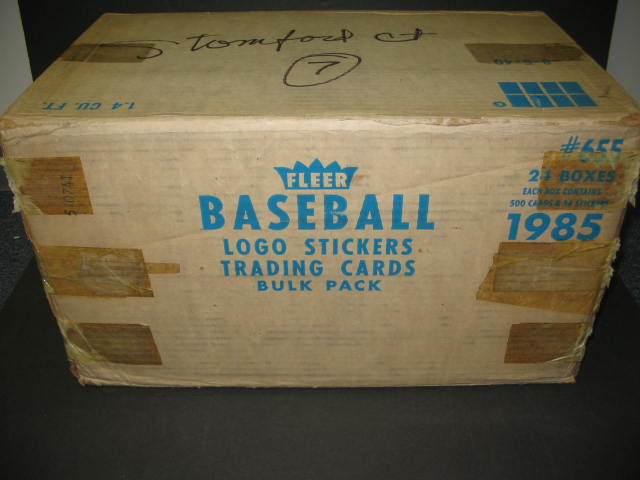 1985 Fleer Baseball Unopened Vending Case (24 Box) (Authenticate)