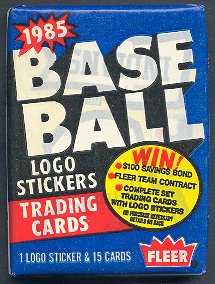 1985 Fleer Baseball Unopened Wax Pack