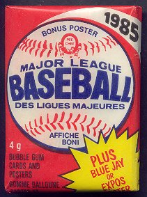 1985 OPC O-Pee-Chee Baseball Unopened Wax Pack