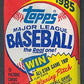 1985 Topps Baseball Unopened Wax Pack (w/ date)