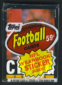 1985 Topps Football Unopened Cello Pack