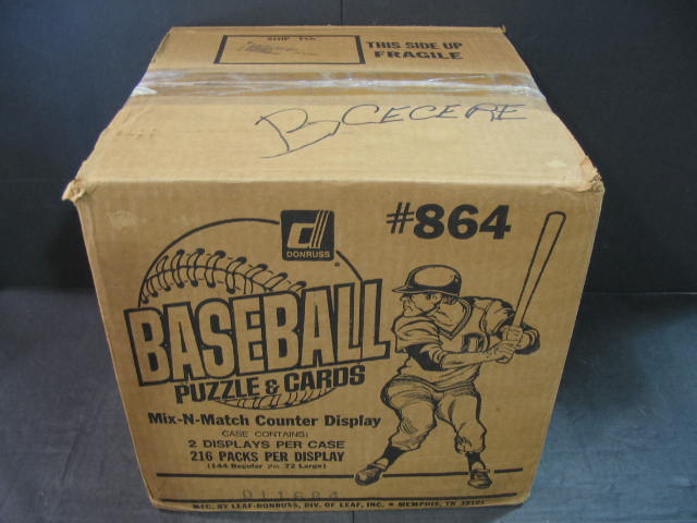 1986 Donruss Baseball Display Case (288/144) (NFS)