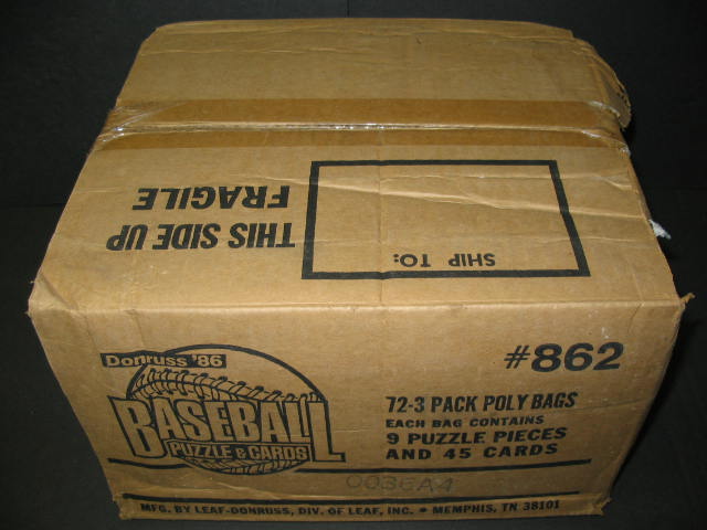 1986 Donruss Baseball Rack Pack Case