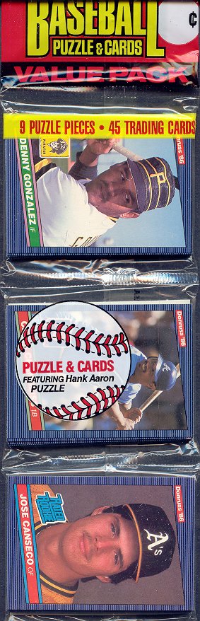 1986 Donruss Baseball Unopened Rack Pack (Authenticate)