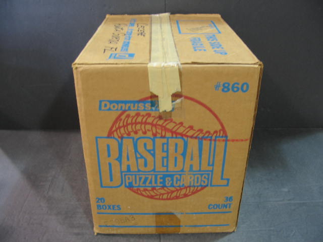 1986 Donruss Baseball Unopened Wax Case (20 Box) (Authenticate)