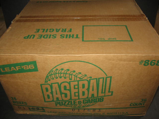 1986 Donruss Leaf Baseball Unopened Wax Case (24 Box) (Sealed)