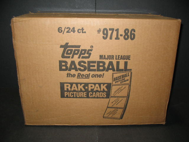 1986 Topps Baseball Rack Pack Case (6 Box) (Sealed)