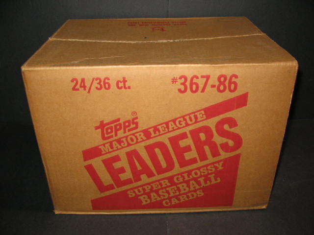 1986 Topps Major League Leaders Baseball Case (24 Box)