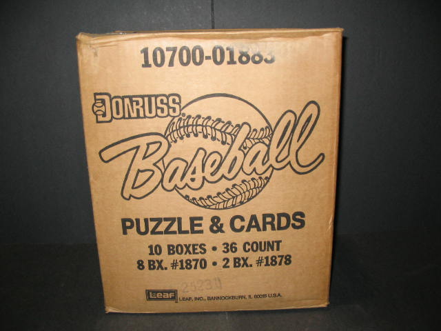 1987 Donruss & Leaf Baseball Unopened Wax Case (10 Box) (8/2) (Sealed)