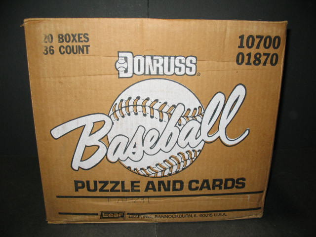 1987 Donruss Baseball Unopened Wax Case (20 Box) (Sealed)