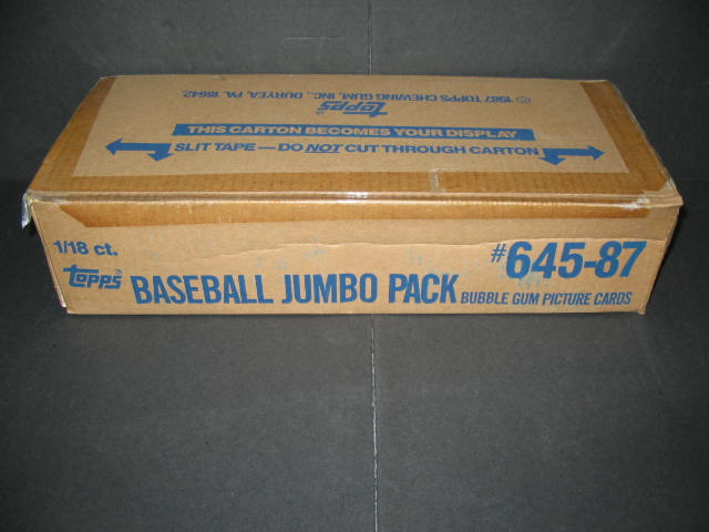 1987 Topps Baseball Jumbo Case (18 Count)