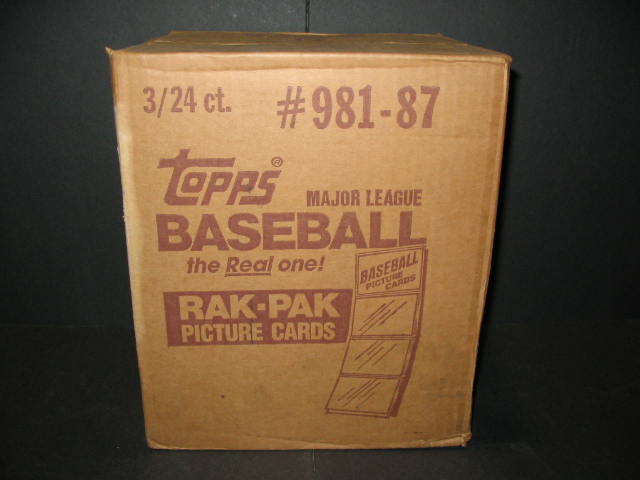 1987 Topps Baseball Rack Pack Case (3 Box) (Sealed)