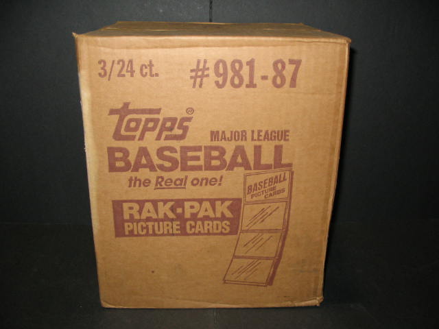 1987 Topps Baseball Rack Pack Case (3 Box)