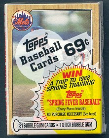 1987 Topps Baseball Unopened Cello Pack