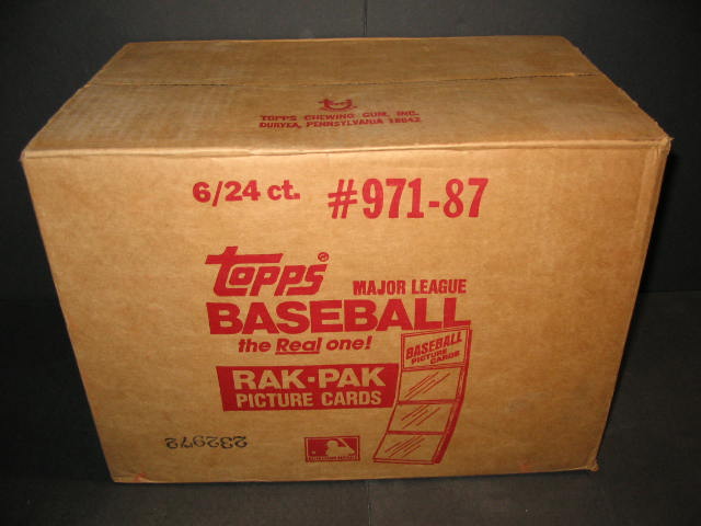 1987 Topps Baseball Rack Pack Case (6 Box) (Sealed)