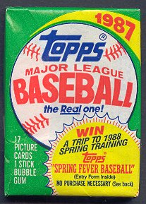 1987 Topps Baseball Unopened Wax Pack