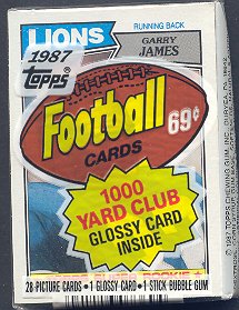 1987 Topps Football Unopened Cello Pack
