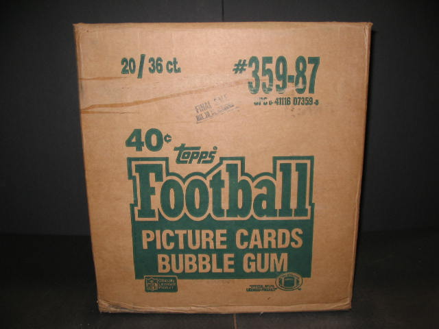 1987 Topps Football Unopened Wax Case (20 Box) (BBCE) (X-Out)