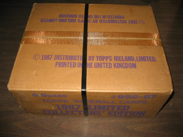 1987 Topps Baseball Tiffany Factory Set Case (6 Sets) (Sealed)