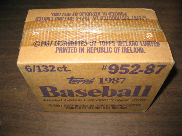 1987 Topps Baseball Traded Tiffany Factory Set Case (6 Sets)