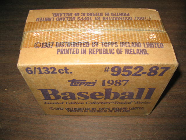 1987 Topps Baseball Traded Tiffany Factory Set Case (6 Sets) (Sealed)