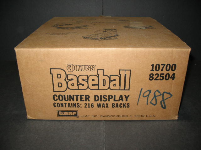 1988 Donruss Baseball Display Case (216 Packs)