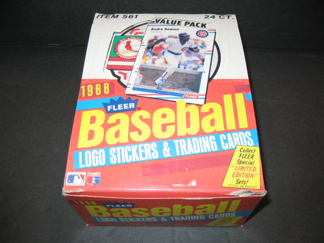 1988 Fleer Baseball Unopened Cello Box