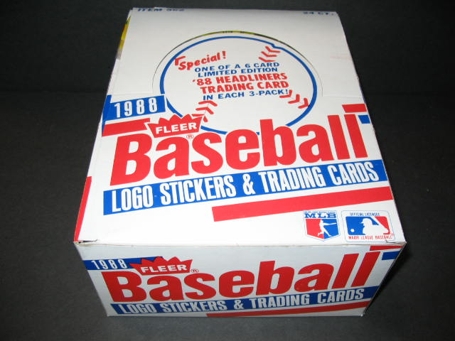 1988 Fleer Baseball Unopened Rack Box