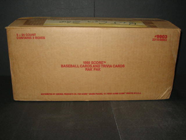 1988 Score Baseball Rack Pack Case (3 Box)