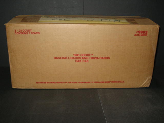 1988 Score Baseball Rack Pack Case (3 Box) (Authenticate)