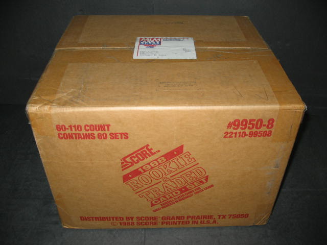 1988 Score Baseball Rookie & Traded Factory Set Case (60 Sets) (Sealed)