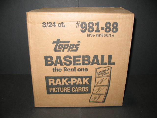 1988 Topps Baseball Rack Pack Case (3 Box) (Sealed)