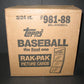 1988 Topps Baseball Rack Pack Case (3 Box) (Authenticate)