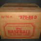 1988 Topps Baseball Factory Set Case (RWB) (16 Sets)