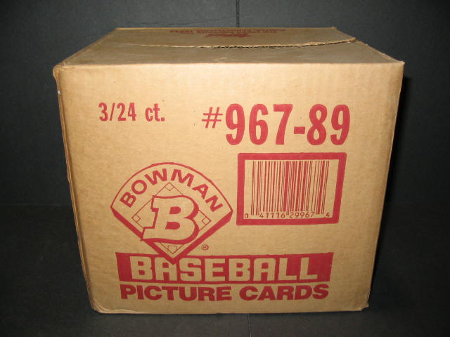 1989 Bowman Baseball Rack Pack Case (3 Box) (Authenticate)