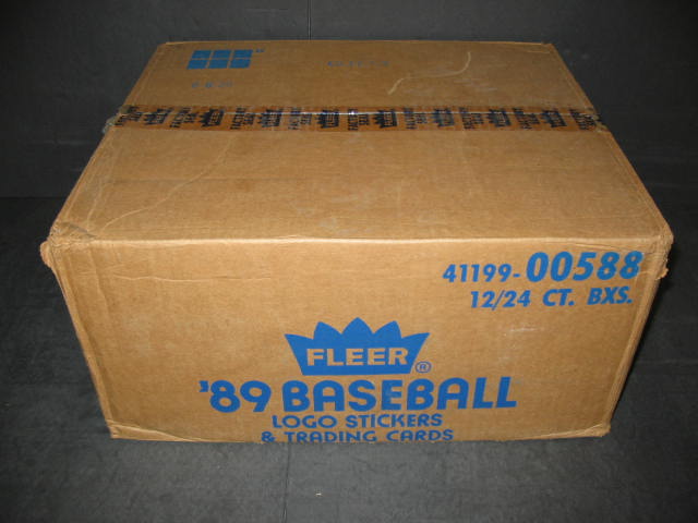 1989 Fleer Baseball Cello Case (12 Box) (00588)