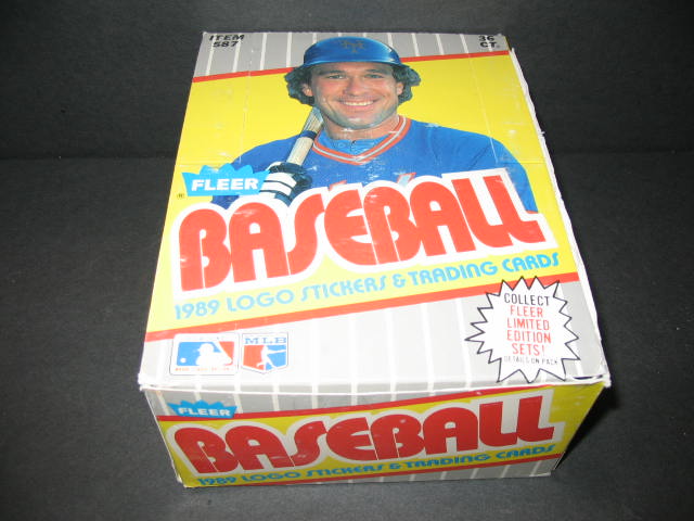 1989 Fleer Baseball Unopened Wax Box