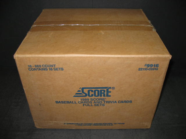 1989 Score Baseball Factory Set Case (16 Sets)