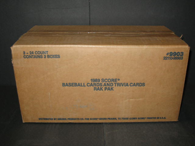 1989 Score Baseball Rack Pack Case (3 Box)