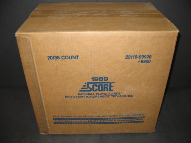 1989 Score Baseball Case (20 Box)