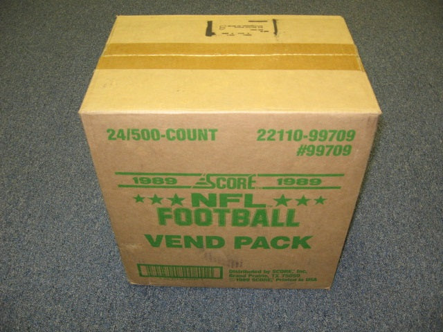 1989 Score Football Vending Case (24 Box) (Authenticate)