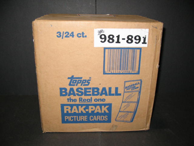 1989 Topps Baseball Rack Pack Case (3 Box) (Sealed)