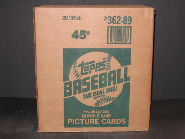 1989 Topps Baseball Unopened Wax Case (20 Box) (362-89)