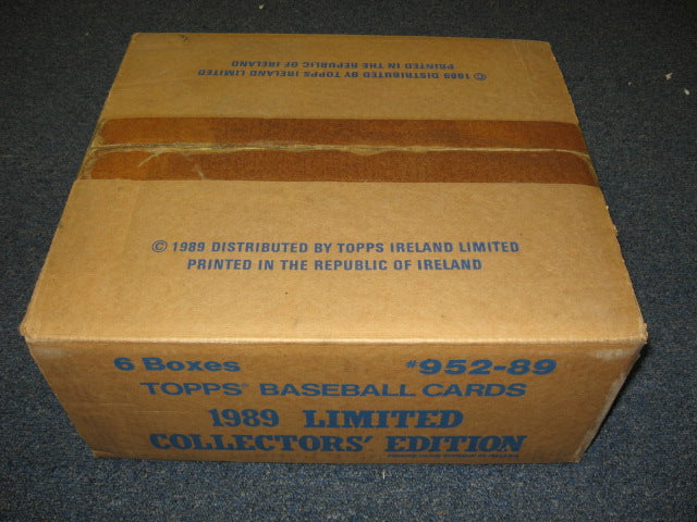 1989 Topps Baseball Tiffany Factory Set Case (6 Sets) (Sealed)