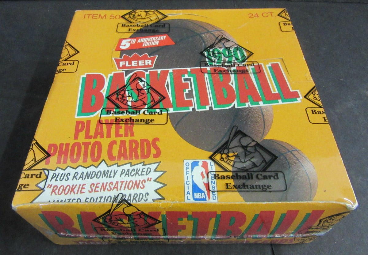1990/91 Fleer Basketball Unopened Jumbo Box (Authenticate)