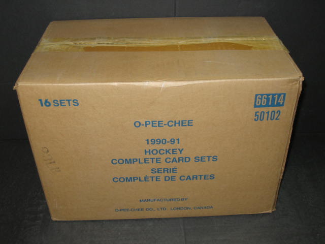 1990/91 OPC O-Pee-Chee Hockey Factory Set Case (16 Sets)