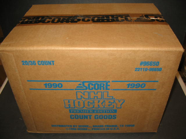 1990/91 Score Hockey Case (U.S.) (20 Box) (Sealed)