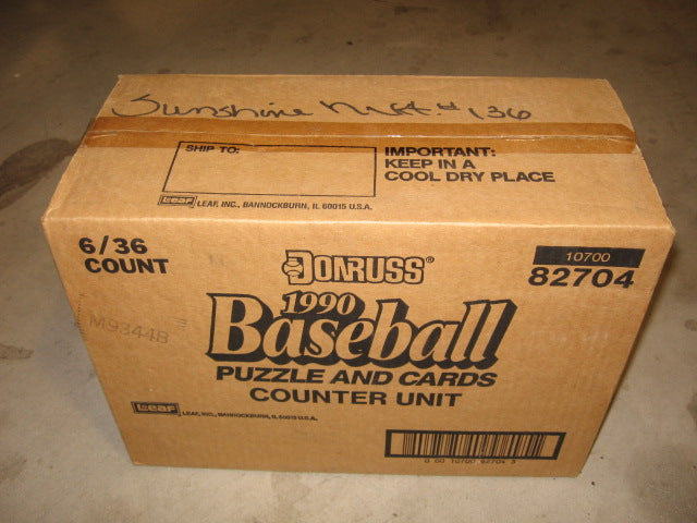 1990 Donruss Baseball Display Case (6 Box) (82704)