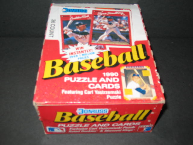 1990 Donruss Baseball Unopened Wax Box
