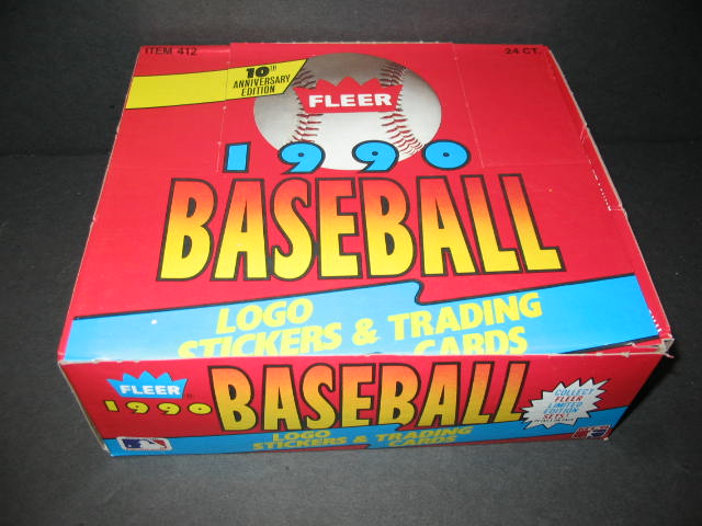 1990 Fleer Baseball Unopened Cello Box (24/33)